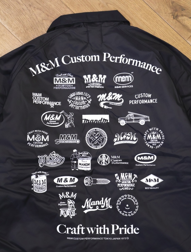 M&M CUSTOM PERFORMANCE /ボアコーチジャケットネイビーXL M&M CUSTOM PERFORMANCE 「BOA COACH JACKET」 ナイロン ボアコーチ