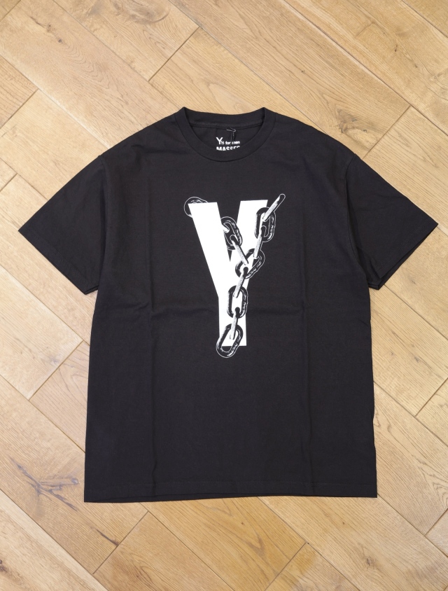 MASSES × Y's for men　「ROUND BODY SHORT SLV C / CHAIN Y」　　プリントティーシャツ