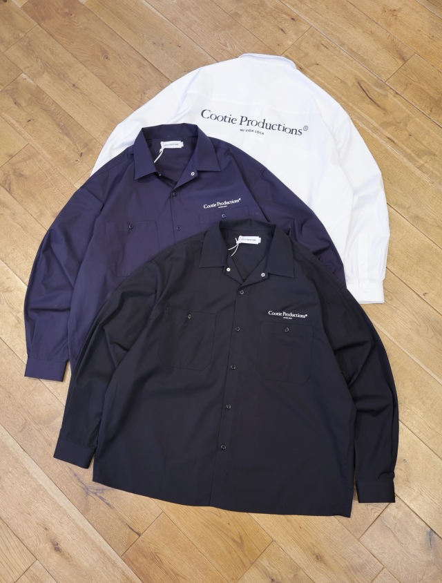 COOTIE　　「Broad L/S Work Shirt」　オープンカラー ワークシャツ