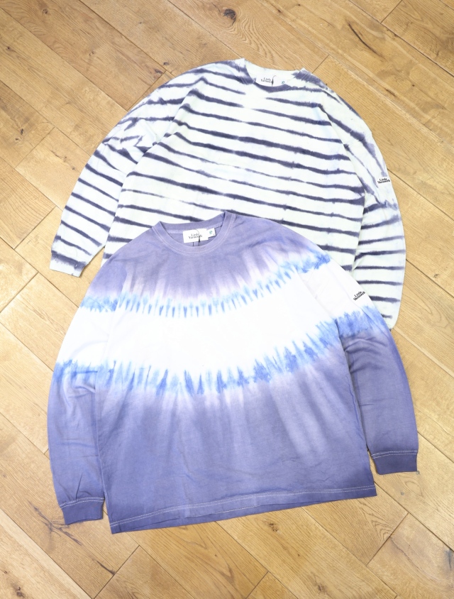 【4月28日 12時〜発売開始！】Little Yarmouth　 「Hand Dye Border LS」　タイダイボーダー ロングスリーブティーシャツ