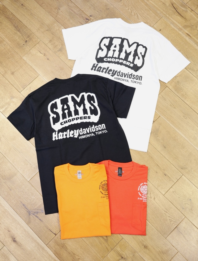 【4月28日 12時～発売開始！】SAMS MOTORCYCLE 「SAMS S.D.CITY TEE」 　プリントポケットティーシャツ