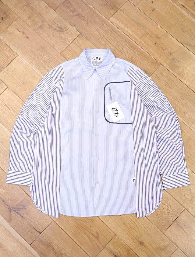 CMF OUTDOOR GARMENT　「ATACHED SHIRTS 」　 レギュラーカラーストライプシャツ