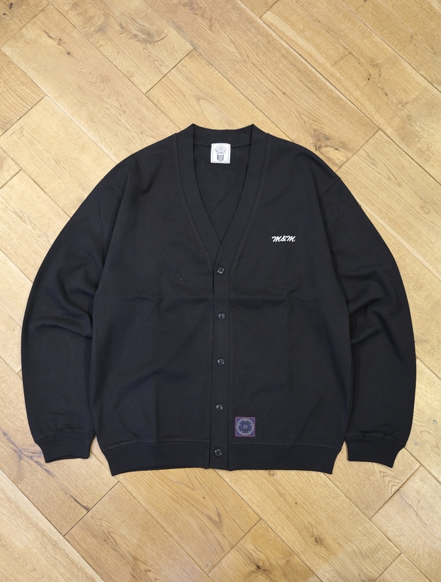 M&M custom performance カーディガン ブラック M&M CUSTOM PERFORMANCE 「COTTON CARDIGAN」 コットン カーディガン