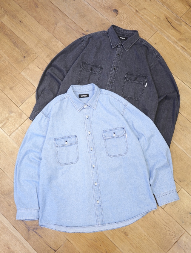 ROTTWEILER 　　「R9 DENIM SHIRT」 　バイオウォッシュ デニムシャツ
