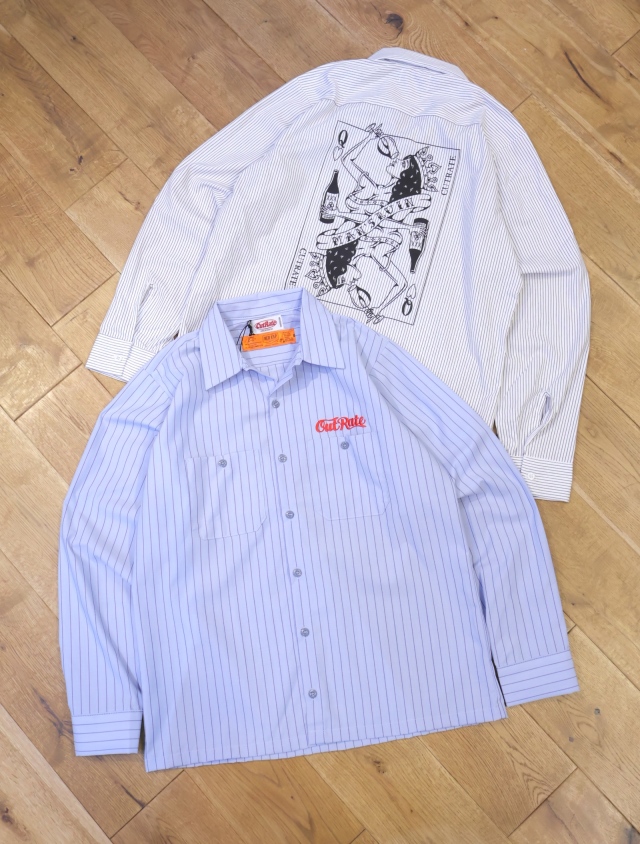 CUT RATE 　「QUEEN STRIPE WORK SHIRT」　ストライプワークシャツ