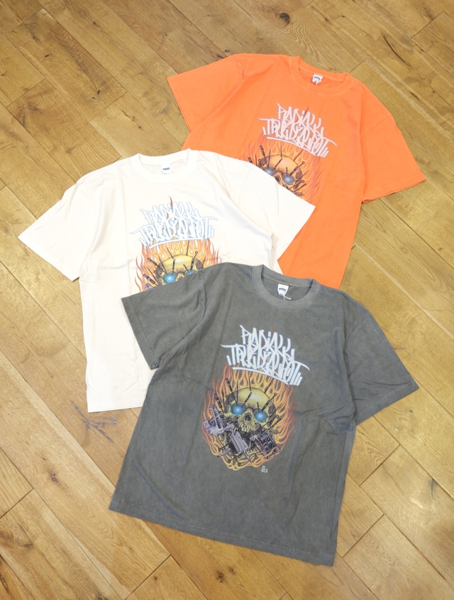 RADIALL 　「SEAWEED - CREW NECK T-SHIRT S/S」　フェード加工 プリントティーシャツ