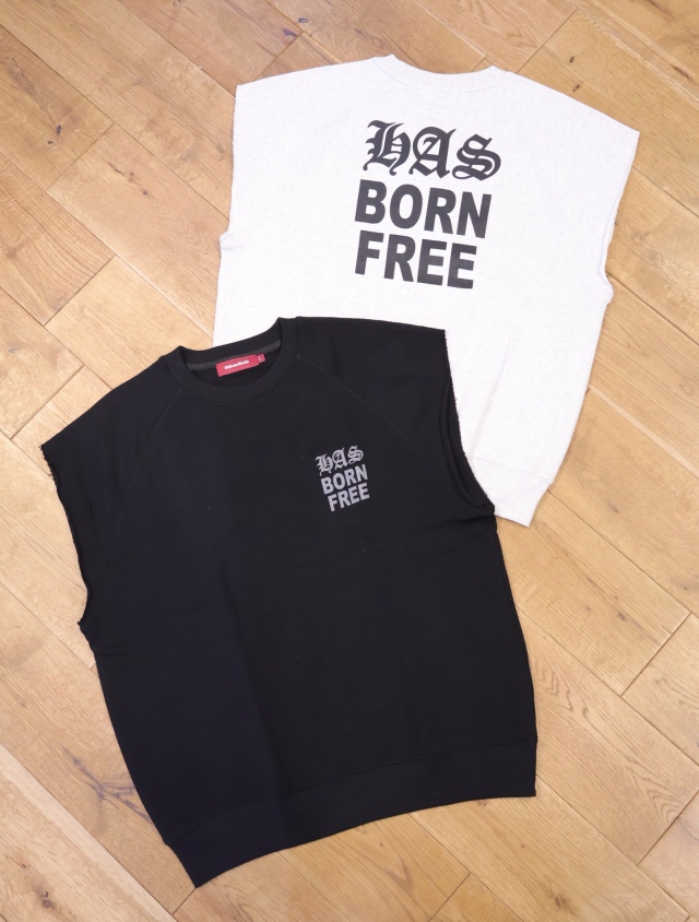 週末お値下げYALE/リメイク風カットオフスエット ジェイダ GYDA ONLY GREAT STUFFバイカラーショートスウェット