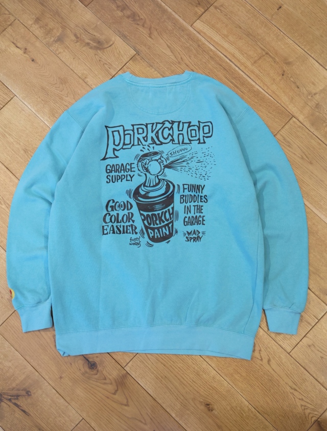 PORKCHOP GARAGE SUPPLY 「MAD SPRAY SWEAT 」 クルーネック