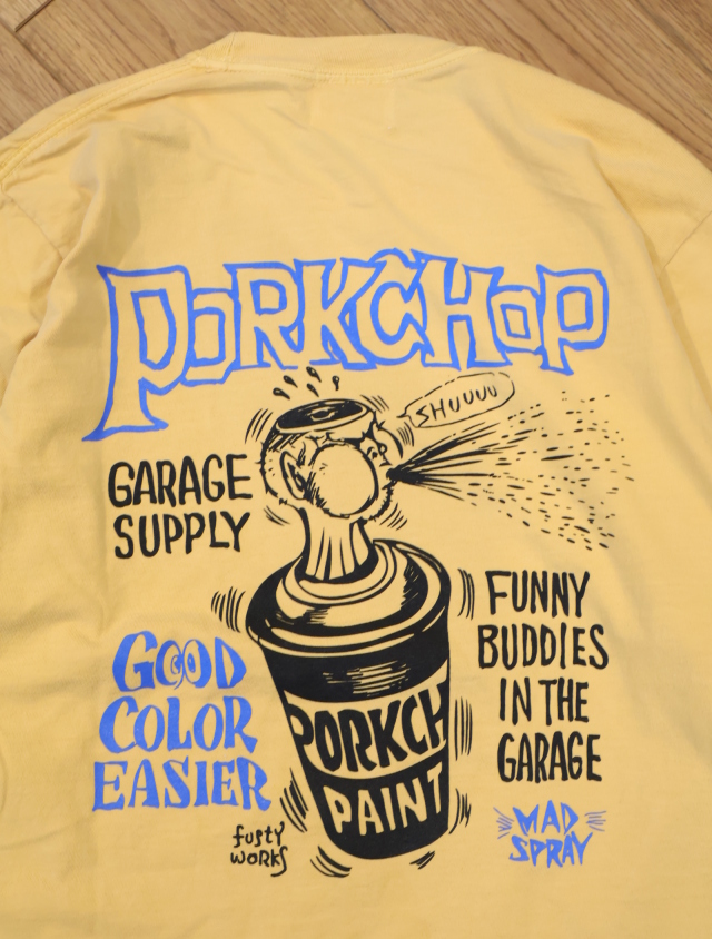美品 PORKCHOP GARAGE SUPPLY MAD SPRAY ロンT PORKCHOP GARAGE SUPPLY 「MAD SPRAY L/S TEE」 ロングスリーブ
