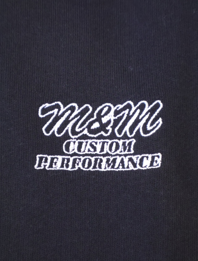 m&m customperformance スウェット　サイズXL M&M CUSTOM PERFORMANCE - Short Sleeve Sweat (BLACK) / ロゴ