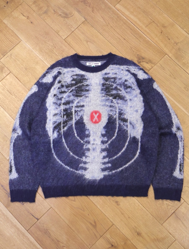HELLA GREEN　 「Target Knit Sweater」　モヘア クルーネックニットセーター
