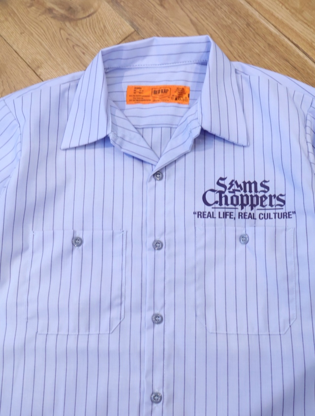 RTF カモワークシャツ SAMS MOTORCYCLE 「SAMS CHOPPERS WORK SHIRTS」 T/C ストライプ