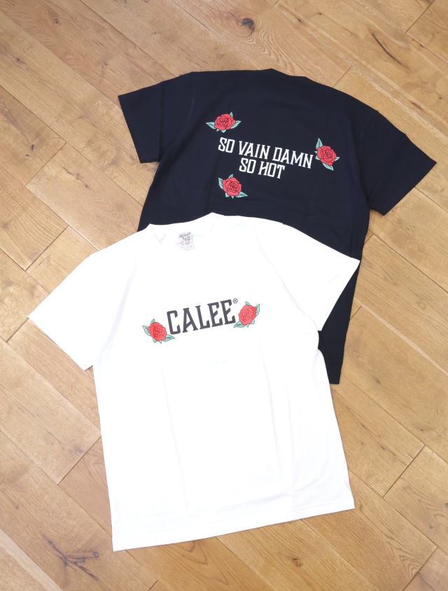 CALEE　　「STRETCH CALEE ROSE LOGO TEE」　　 プリントティーシャツ