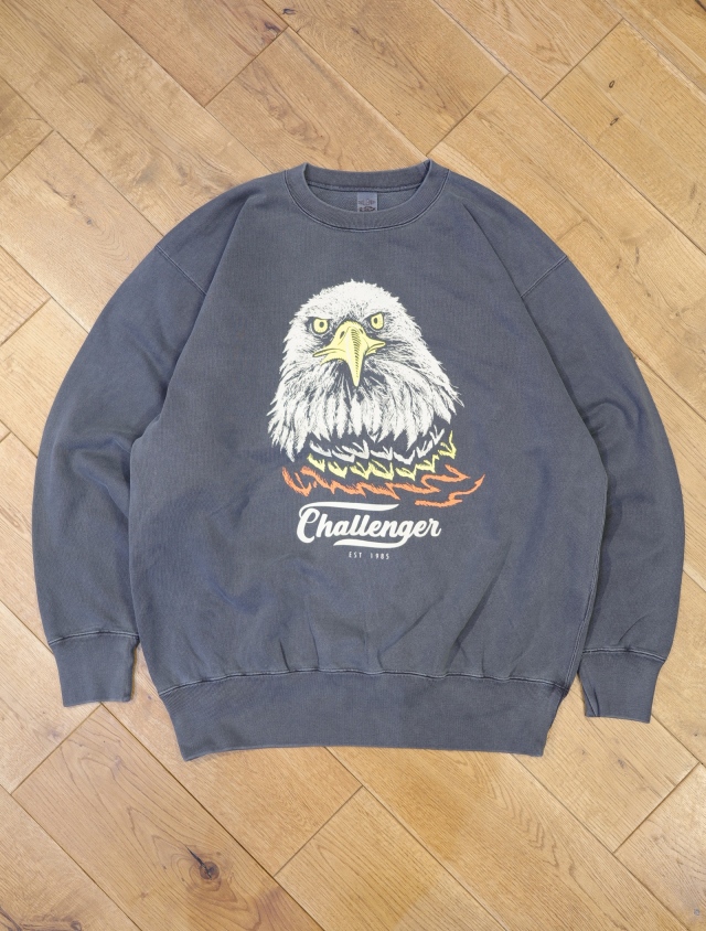 【3月25日 11時～発売開始！】CHALLENGER　「EAGLE C/N SWEAT」　ピグメントダイ クルーネックスウェット