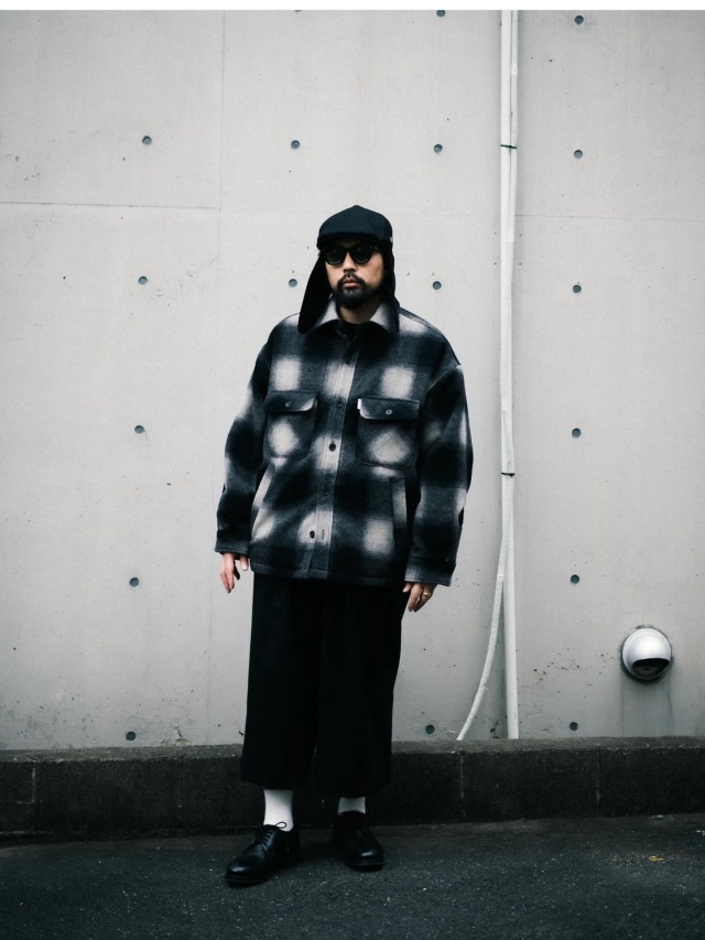 COOTIE 「Ombre Check Wool CPO Jacket」 オンブレーチェック ウール 