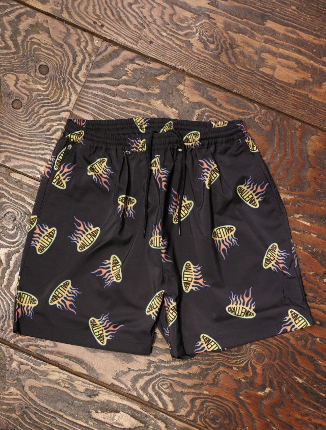 CHALLENGER/FIREBALL SHORTS（ブラック） camping.com