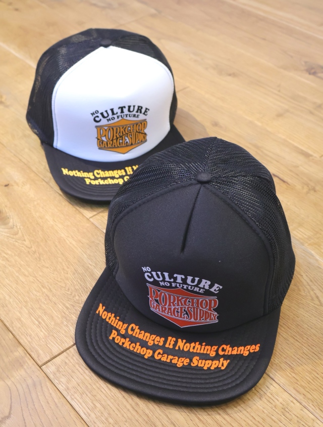 PORKCHOP GARAGE SUPPLY 「WAVE LOGO MESH CAP」 5パネル