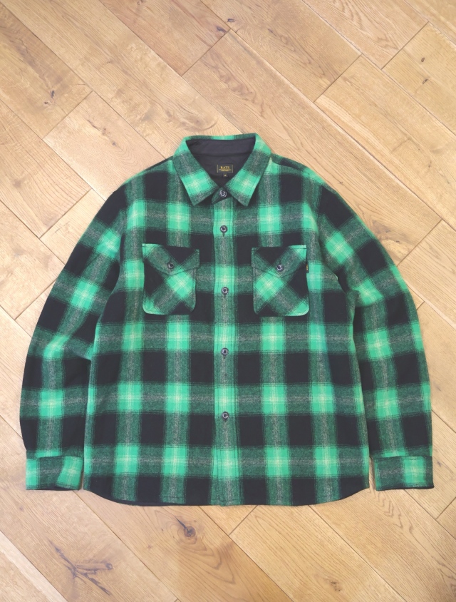 RATS　　「WOOL CHECK SHIRT JKT」　　ウール オンブレーチェックシャツジャケット