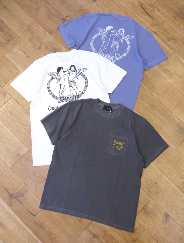 DELUXE 　「ANGEL TEE」　ガーメントダイ プリントポケットティーシャツ