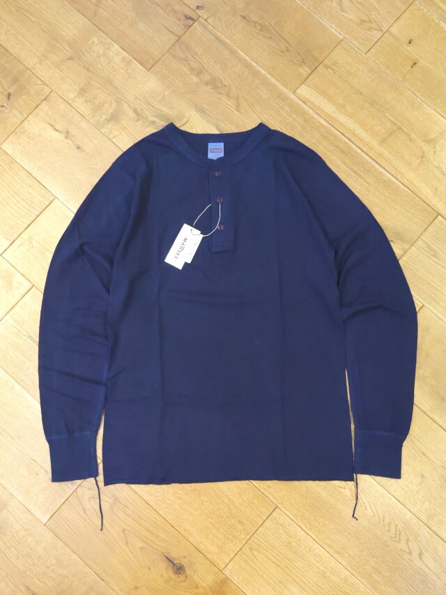 MASSES × HEALTHKNIT　「HEALTH KNIT HENRY NECK L/S A」　ロングスリーブヘンリーネックティーシャツ