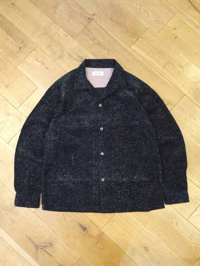 MASSES　「CORDUROY SHIRT SAP」　コーデュロイ オープンカラーシャツ