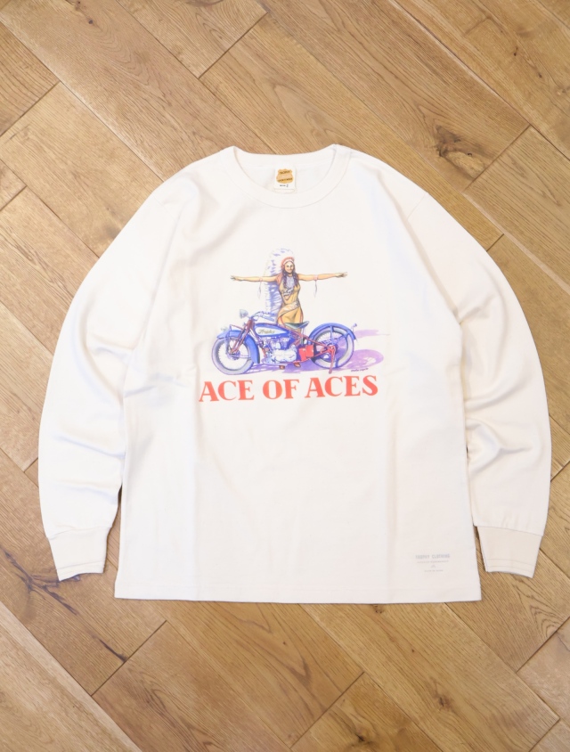 TROPHY CLOTHING　　「Ace of Aces OD L/S Tee」　プリント ロングスリーブティーシャツ