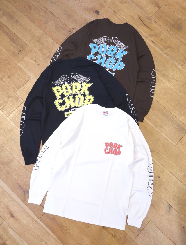 PORKCHOP - BAR&SHIELD L/S TEE ロンT ポークチョップ PORKCHOP BAR&SHIELD L/S TEE ロンT