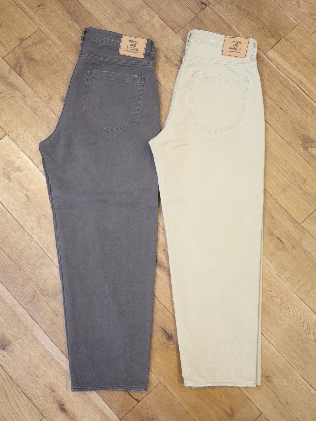 ROUGH AND RUGGED　「BANKS -FOUL ver-」　バイオウォッシュ加工 5ポケットワークパンツ