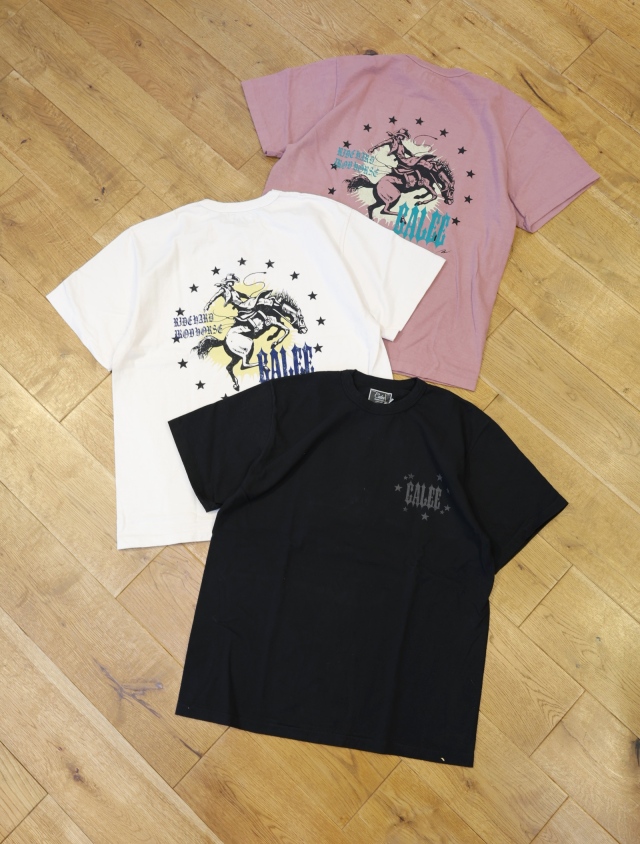 CALEE 「GARMENT DYE IRON HORSE TEE ＜BARTHDAY WORKS DESIGN＞」 ガーメントダイ ティーシャツ