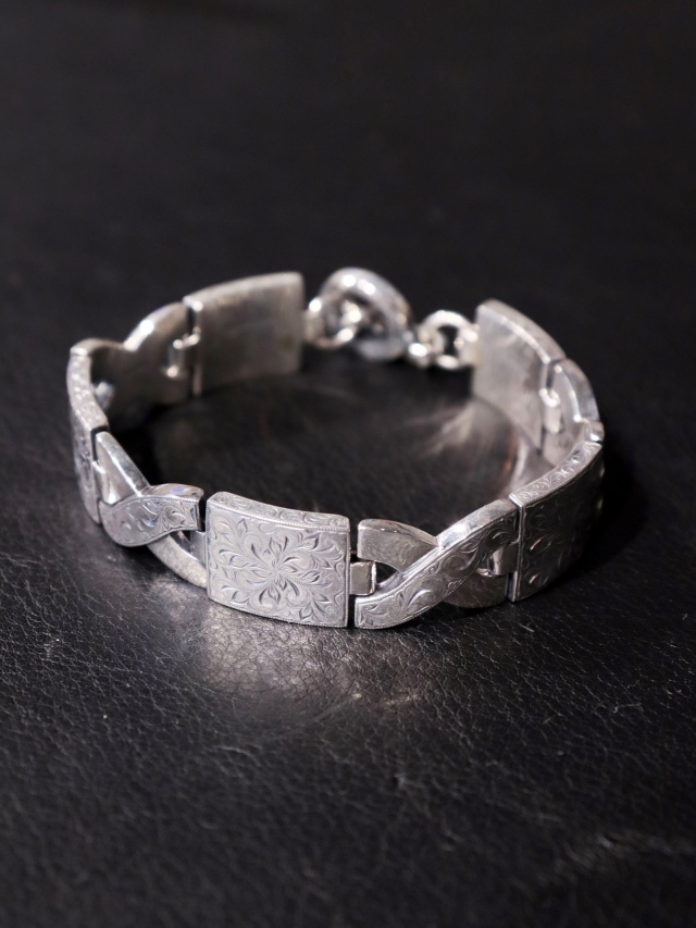 ANTIDOTE BUYERS CLUB 「Engraved Link Bracelet」 SILVER950製