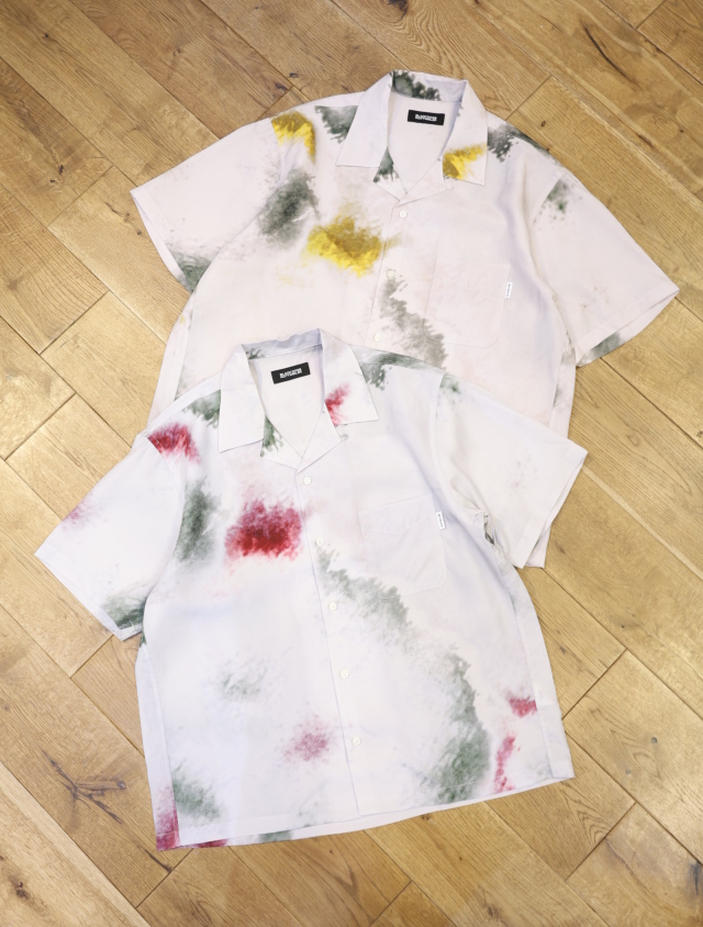 ROTTWEILER 　　「R9 PAINTED SS SHIRT」 　オープンカラーシャツ