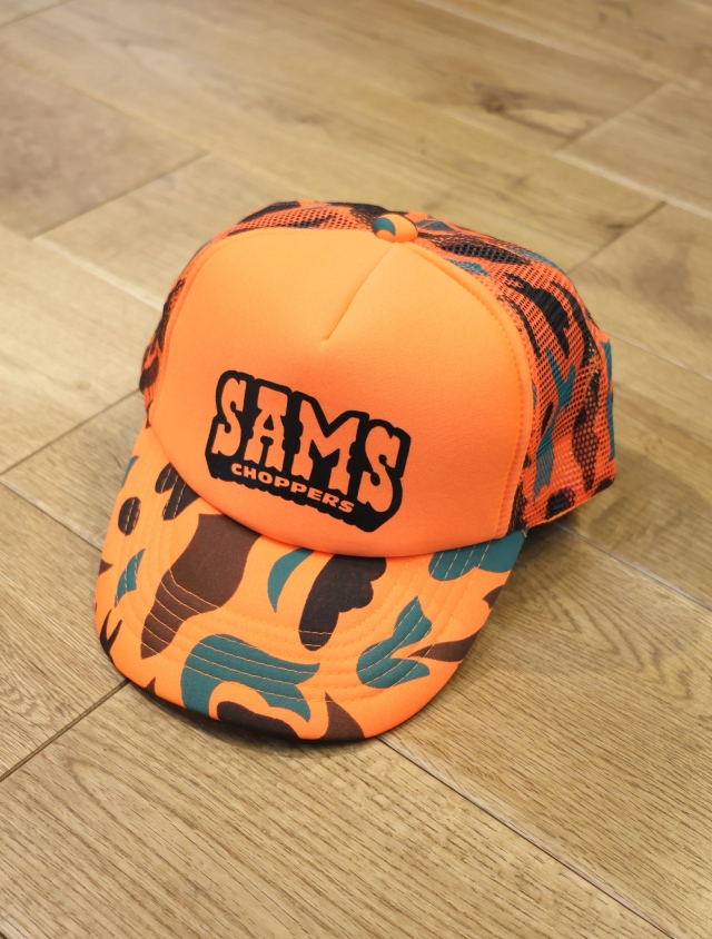SAMS MOTORCYCLE 「ORANGE CAMO CAP」 　メッシュキャップ