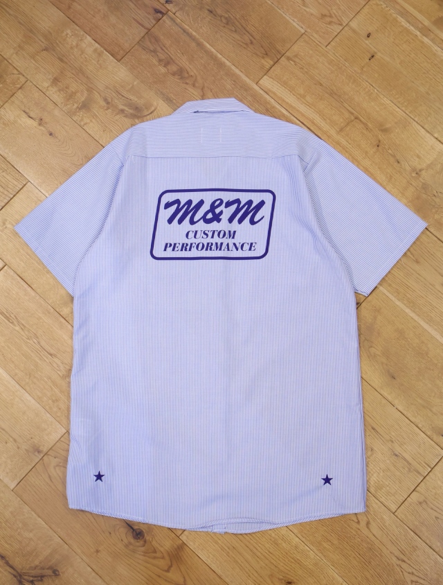 M&M CUSTOM PERFORMANCE ネイビー 半袖ワークシャツ M&M CUSTOM PERFORMANCE 「Short Sleeve Work Shirt」 T/C