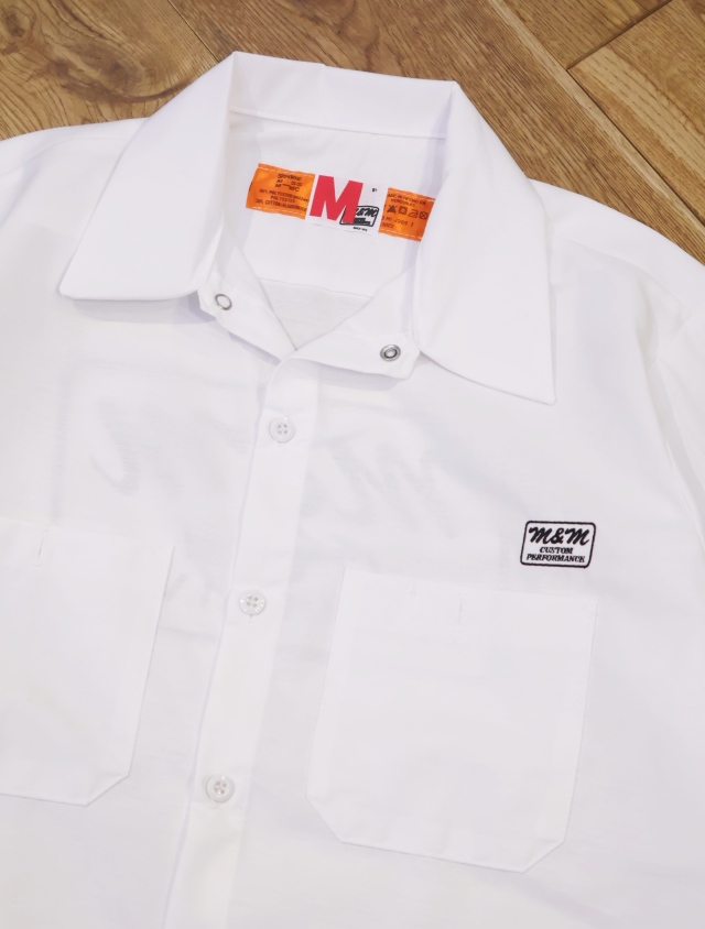 M&M CUSTOM PERFORMANCE ネイビー 半袖ワークシャツ M&M CUSTOM PERFORMANCE 「Short Sleeve Work Shirt」 T/C