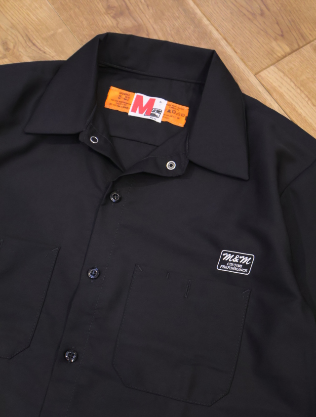 M&M CUSTOM PERFORMANCE ネイビー 半袖ワークシャツ M&M CUSTOM PERFORMANCE 「Short Sleeve Work Shirt」 T/C