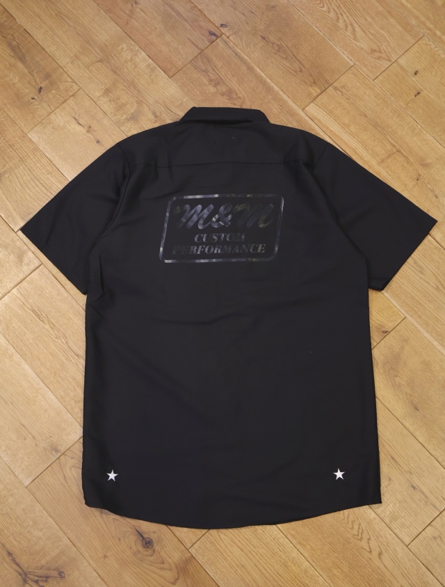 M&M CUSTOM PERFORMANCE ネイビー 半袖ワークシャツ M&M CUSTOM PERFORMANCE 「Short Sleeve Work Shirt」 T/C