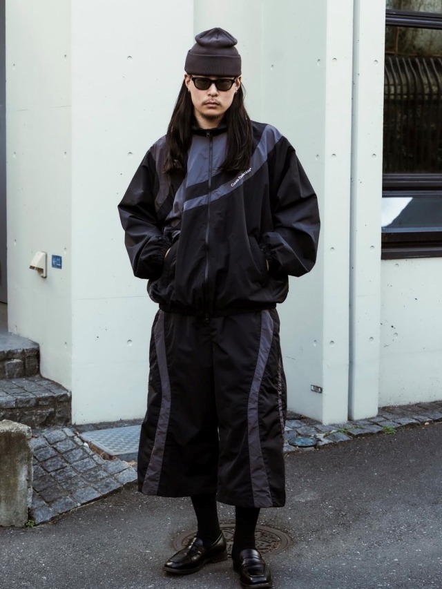COOTIE 「Nylon Paneling Shin Cut Wide Track Pants」 シンカット