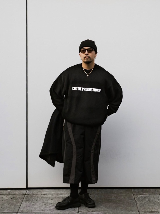 COOTIE 「Nylon Paneling Shin Cut Wide Track Pants」 シンカット