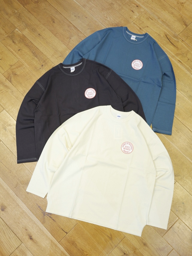 RADIALL 　「EXHAUST - CREW NECK T-SHIRT L/S」　バインダーネック プリントロングスリーブティーシャツ