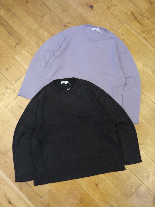 RADIALL　　「LUDWIG - CREW NECK SWEATER L/S」　 フェード加工 コットンニットセーター