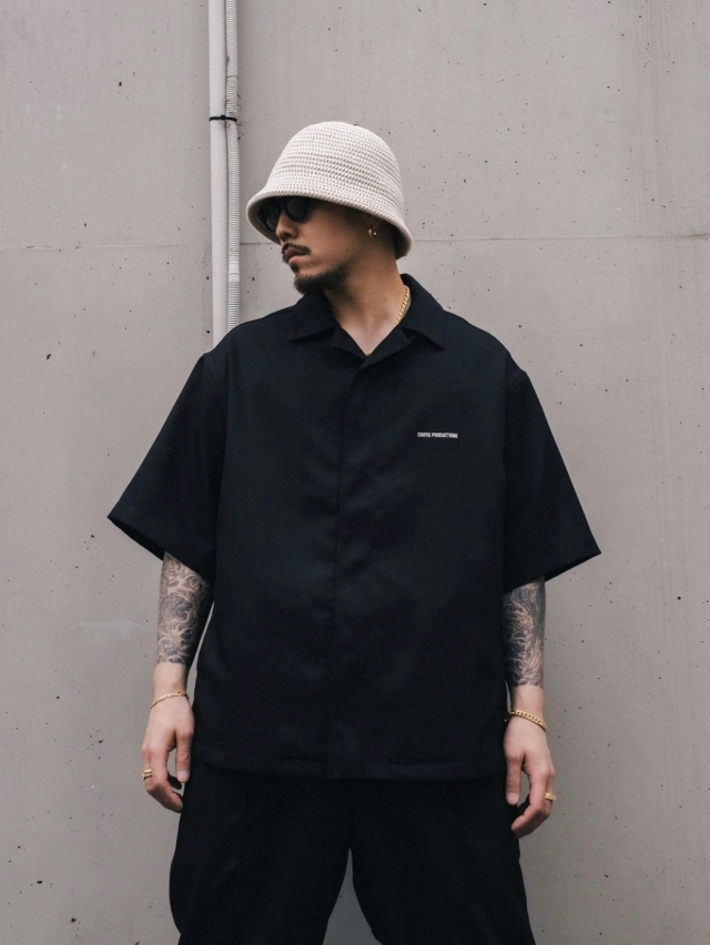 COOTIE 「Polyester Twill Fly Front S/S Shirt」 フライフロント シャツ