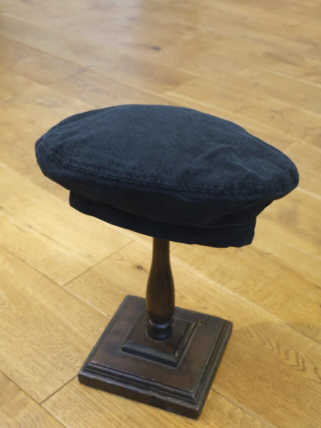 MASSES　　「BERET DENIM BLACK TWILL」　ウォッシュ加工 ベレー帽