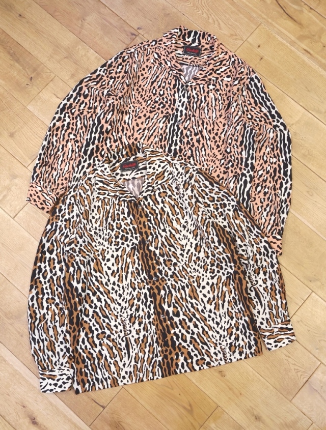 GANGSTERVILLE　　 「LEOPARD DAGGER - L/S SHIRTS」　オープンカラーシャツ