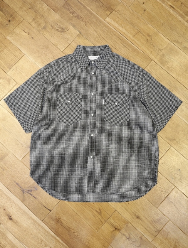 COOTIE 　「Dobby Gingham Check S/S Western Shirt」　ドビーギンガムチェック ウエスタンシャツ