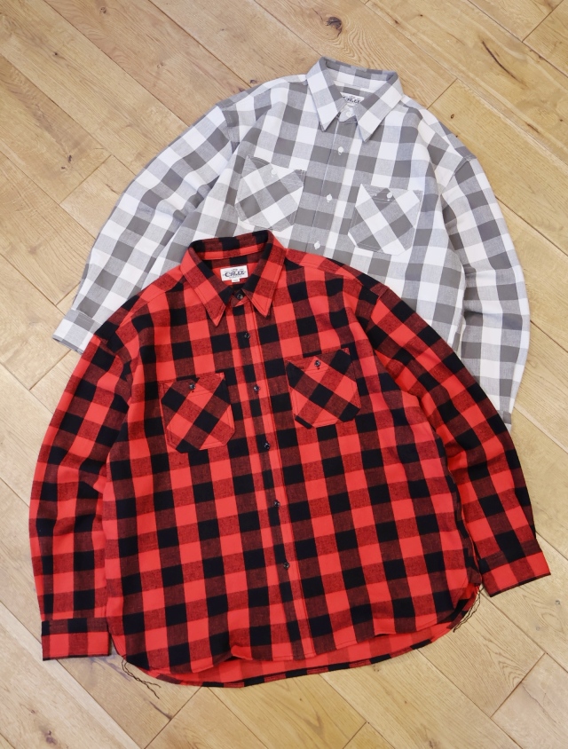 CALEE 　「VINTAGE TYPE BLOCK CHECK SH」  ブロックチェックシャツ