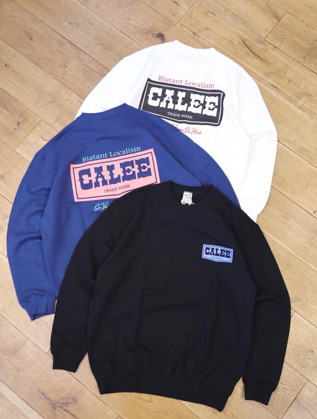 CALEE 　 「B.L LOGO CREW NECK SW」  クルーネックスウェット