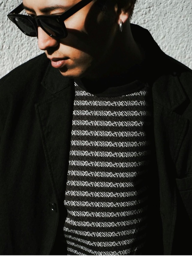 COOTIE 「Supima Jacquard Border L/S Tee」 ジャガードボーダー