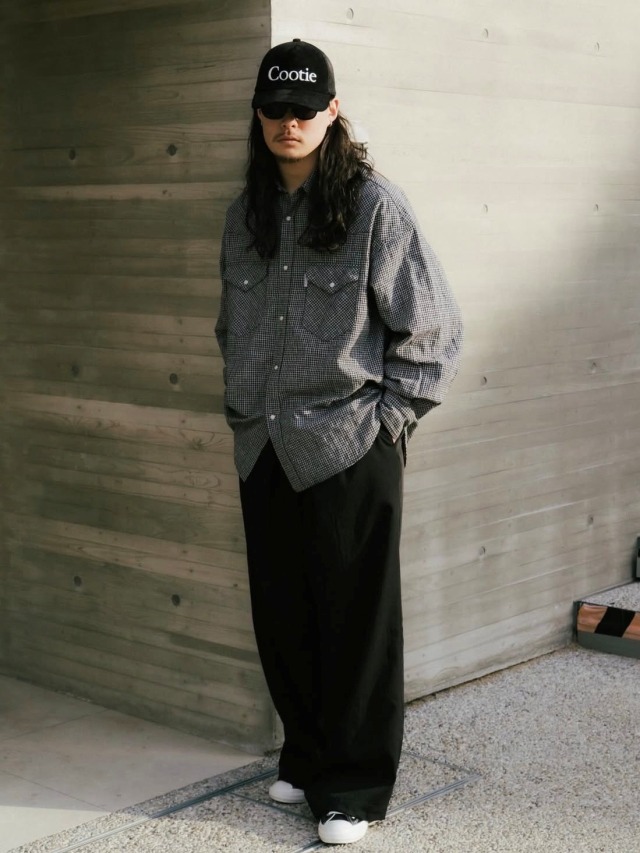 COOTIE 「Dobby Gingham Check L/S Western Shirt」 ドビーギンガム