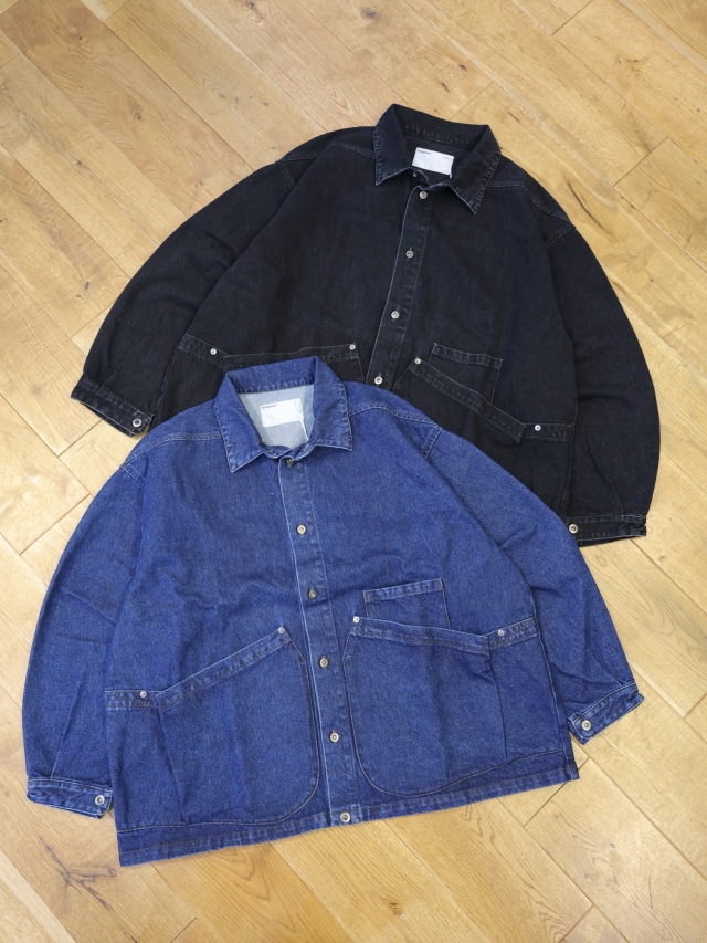 POLIQUANT　「THE DEFORMED POCKETS DENIM SHIRT JACKET」　デニムカバーオールジャケット