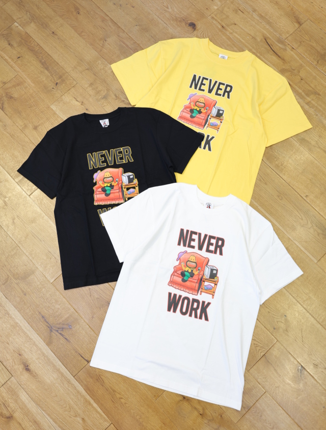SOFTMACHINE　　「NEVER WORK-T」　プリントティーシャツ